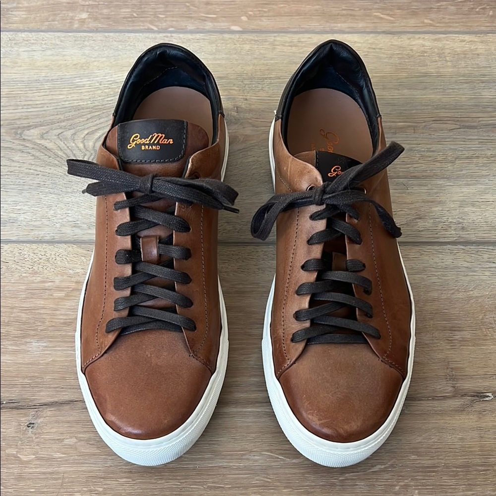 Goodman Brown Suede Low-Top Sneakers with White Sole